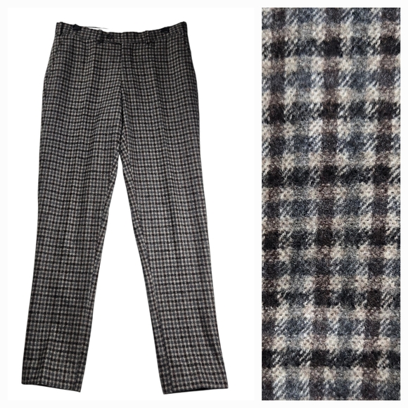 Suitsupply Brescia Int Wool Blend Check Plaid Trouser Pants Sz 32
